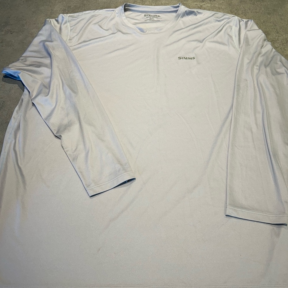 Simms Light Gray Performance Shirt